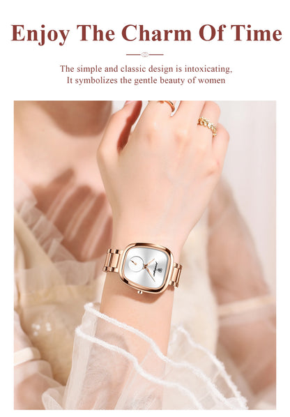 Women's Stainless Steel Waterproof Quartz Watch - EasyDailyLife