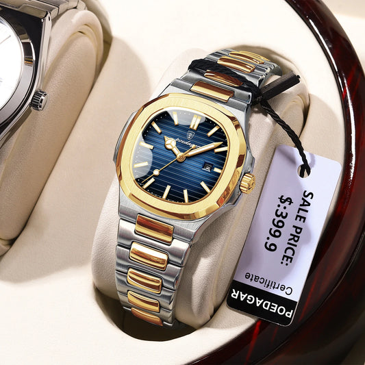 POEDAGAR Luxury Women's Square Watch