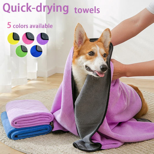 Absorbent Dog Bath Towels - EasyDailyLife